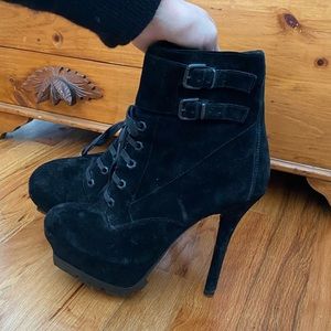 Sam Edelman | Suede Combat Boot Heels